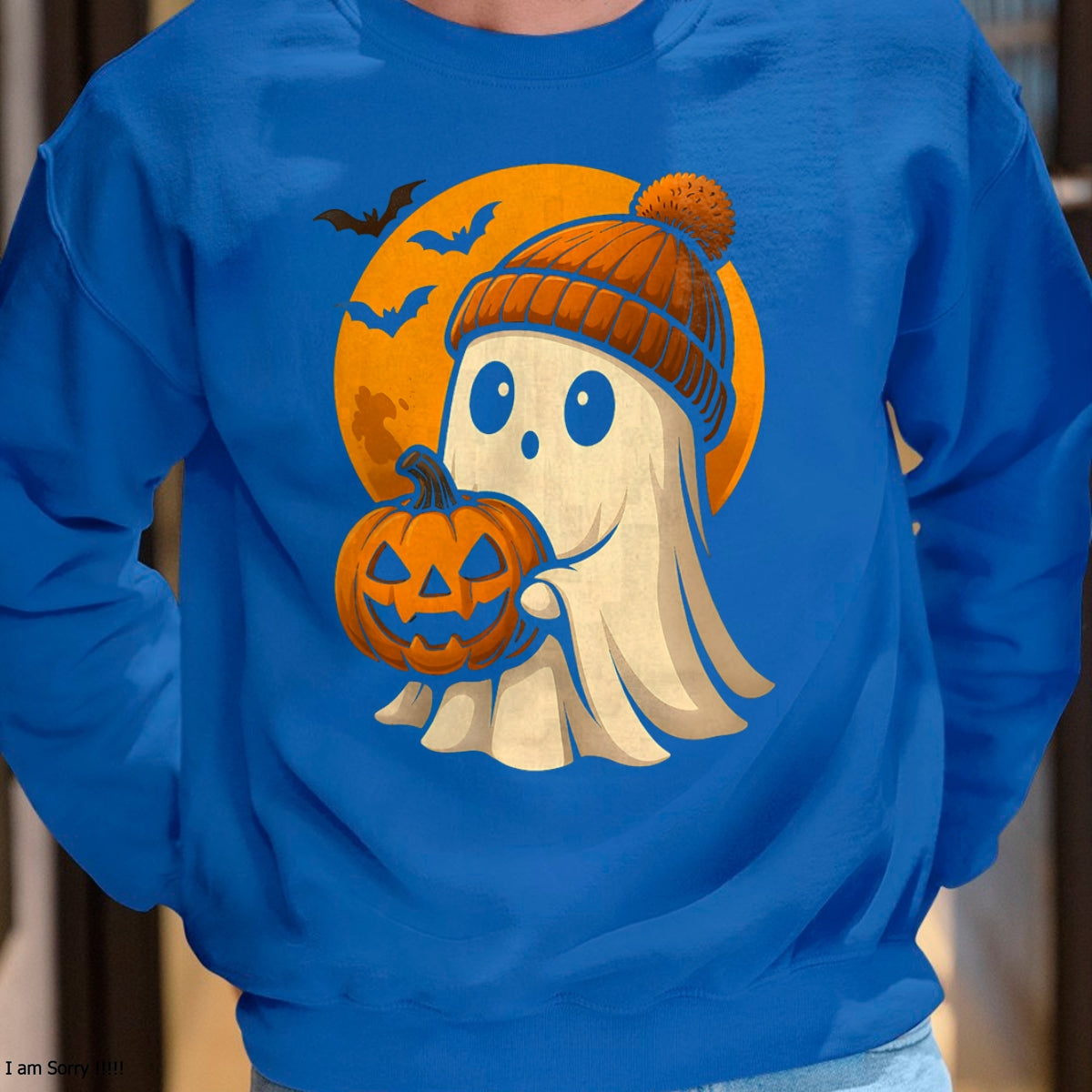 Cute Ghost with Pumpkin – Halloween Shirts & Hoodies