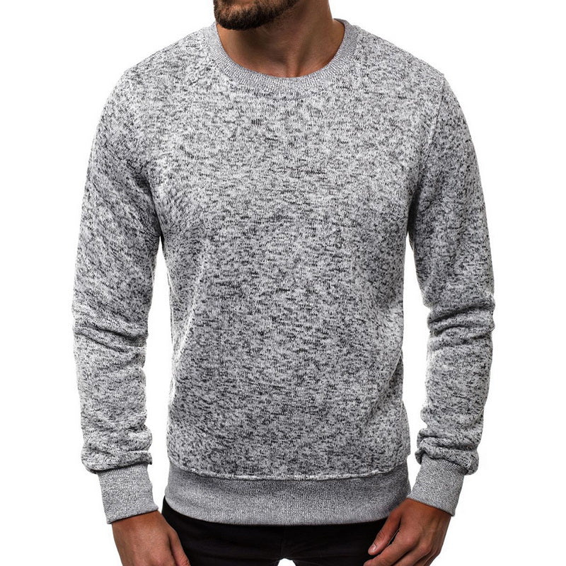 Men's solid color cotton blend pullover hoodie, view 4