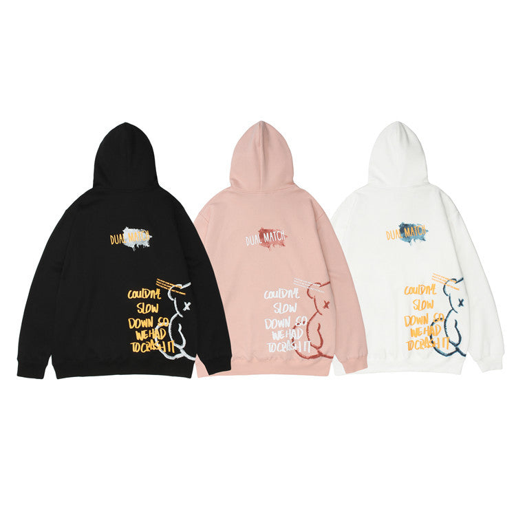 Men's bear print cotton pullover sweatshirt, view 1